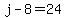 j+-+8+=+24