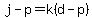 j-p=k%28d-p%29