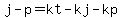 j-p=kt-kj-kp