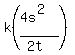 k%28%284s%5E2%29%2F%282t%29%29