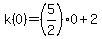k%280%29=%285%2F2%290%2B2