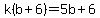k%28b%2B6%29=5b%2B6