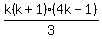 k%28k%2B1%29%284k-1%29%2F3