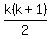 k%28k%2B1%29%2F2