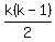k%28k-1%29%2F2