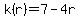 k%28r%29=7-4r