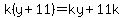 k%28y%2B11%29=ky%2B11k
