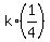 k%2A%281%2F4%29