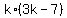 k%2A%283k-7%29