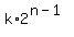 k%2A2%5E%28n-1%29