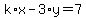 k%2Ax+-+3%2Ay+=+7