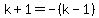 k%2B1=-%28k-1%29