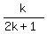 k%2F%282k%2B1%29+