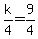 k%2F4=9%2F4