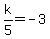 k%2F5=-3