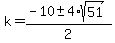 k=%28-10%2B-+4%2Asqrt%2851%29%29%2F2