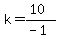 k=%2810%29%2F%28-1%29