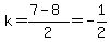 k=%287-8%29%2F2=-1%2F2