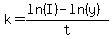 k=%28ln%28I%29-ln%28y%29%29%2Ft