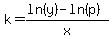 k=%28ln%28y%29-ln%28p%29%29%2Fx