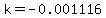 k=-0.001116