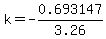 k=-0.693147%2F3.26