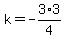 k=-3%2A3%2F4