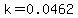k=0.0462