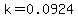 k=0.0924
