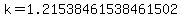 k=1.21538461538461502