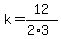k=12%2F%282%2A3%29