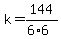 k=144%2F%286%2A6%29