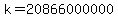 k=20866000000