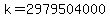 k=2979504000