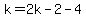 k=2k-2-4