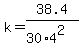 k=38.4%2F%2830%2A4%5E2%29