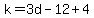 k=3d-12%2B4