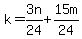 k=3n%2F24%2B15m%2F24