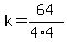 k=64%2F%284%2A4%29