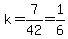 k=7%2F42=1%2F6