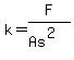 k=F%2F%28As%5E2%29