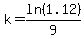 k=ln%281.12%29%2F9