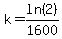 k=ln%282%29%2F1600
