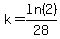 k=ln%282%29%2F28