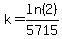 k=ln%282%29%2F5715