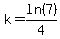 k=ln%287%29%2F4