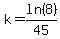 k=ln%288%29%2F45