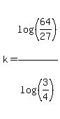 k=log%28%2864%2F27%29%29%2Flog%28%283%2F4%29%29