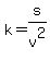 k=s%2Fv%5E2