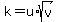 k=u%2Asqrt%28v%29